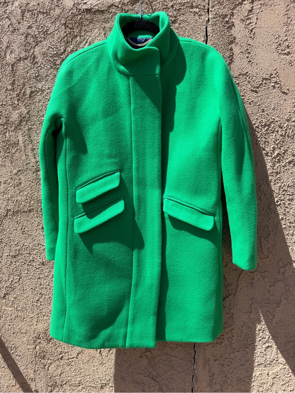 J Crew Cocoon Coat in Italian Stadium Wool Cloth Blend
